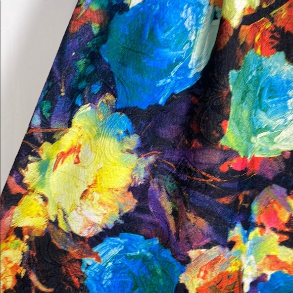 Atmosphere Yellow and Orange Pleated Midi Skirt - Picture 4 of 10